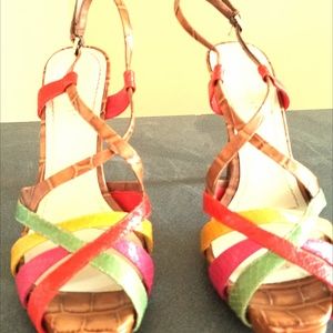 Nine West Multi Strap Heels Size 7.5